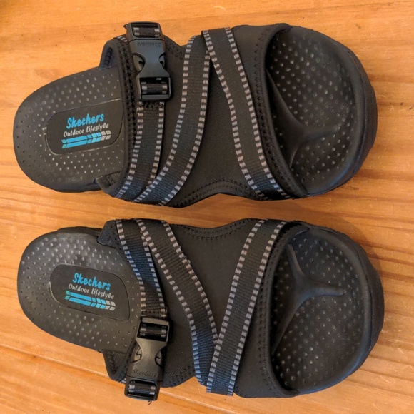 Skechers Black Outdoor Lifestyle Reggae-Perfect Planning Sport Sandals, Size 8 - Picture 2 of 8